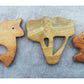 WORLD STAR INDIA Wooden Animals Unicorn,Boccoli,Rabbit in Natural Neem Wood Activity Game for Babies Ayurvedic Beneficial Beauti