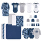 The Peanutshell Newborn Layette Gift Set For Baby Boys - 23 Piece Newborn Boy Clothes & Accessories Set - Fits Newborns To 3 Mon
