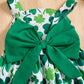 Baby Girl Dress Newborn St Patricks Day Dress Summer Green Shamrock Halter Dresses With Hat Cute Baby Outfit Set Infant Clothes