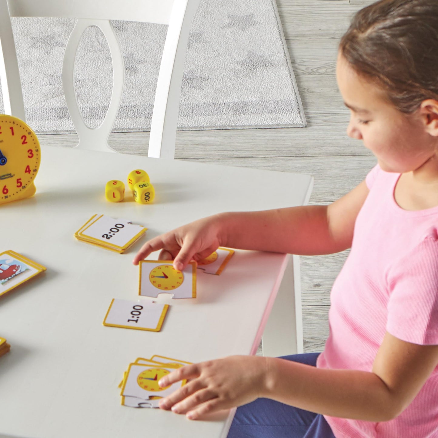 Learning Resources Time Activity Set - 41 Pieces, Ages 5+,Clock for Teaching Time, Telling Time, Homeschool Supplies, Montessori