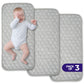 Quilted Thicker Changing Pad Liner 3 Pack Waterproof, Fit for Changing Pads, are Warm On a Babys Back Non-Slip Design Reusable 