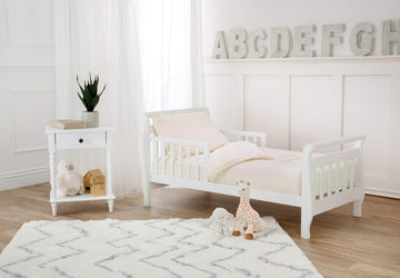 Tl Care Minky Dot Chenille 4 Piece Toddler Bedding Set, Cream, For Boys And Girls