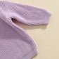 Infant Toddler Baby Girl Boy Knit Sweater Pullover Sweatshirt Warm Long Sleeve Shirt Tops Knitted Fall Winter Clothes (Purple, 9