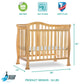 Dream On Me Addison 4-in-1 Convertible Mini Crib in Natural, Greenguard Gold Certified, Non-Toxic Finishes, Built of New Zealand