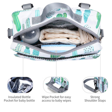 Non-Slip Stroller Organizer Bag For Diapers With Insulated Pocket, Stroller Hooks And Adjustable Strap,Universal Fit Most Stroll