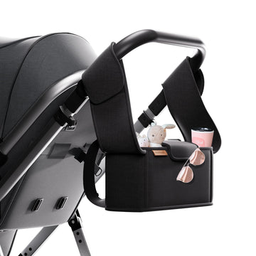 Mompush Stroller Organizer With Shoulder Strap, Large Storage Space And Cup Holder, Stroller Accessories Fits For Popular Stroll