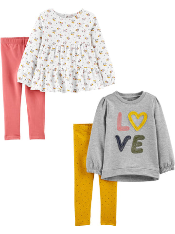 Simple Joys By Carter'S Baby And Toddler Girls' 4-Piece Playwear Set