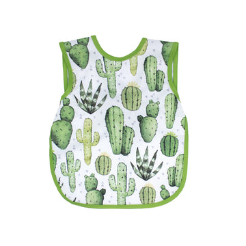 Bapronbaby Desert Cactus Bapron - No Neck Tie Safer Bib For Baby & Toddler - Soft Waterproof Stain Resistant - Machine Washable