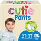 Cuties Boys 2T/3T Refastenable Potty Training Pants, Hypoallergenic With Skin Smart, 104 Count