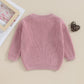 Baby Girl Valentines Day Outfit Love Heart Sweet Long Sleeve Sweater Tshirt Crewneck Tops Fall Winter Clothes (A-Red, 9-12 Month
