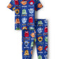 The Children'S Place,And Toddler Boy Short Sleeve Top And Pants Snug Fit 100% Cotton 2 Piece Pajama Set,Edge Blue,0-3 Months