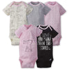 Gerber Baby Girls 5-Pack Short Sleeve Variety Onesies Bodysuits Pink Bunny Love 6-9 Months