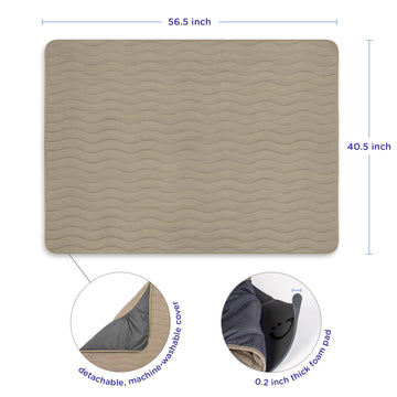 Ubbi Baby Floor Mat, Thick And Comfortable 40.5 X 57 Padded Play Mat For Babies And Toddlers, Detachable Cotton Muslin Cover, Ma