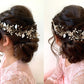 Sweetv Flower Girl Headband For Wedding, Baby Girl Flower Pearl Hair Piece, Gold Headpiece For Birthday Party, Photography