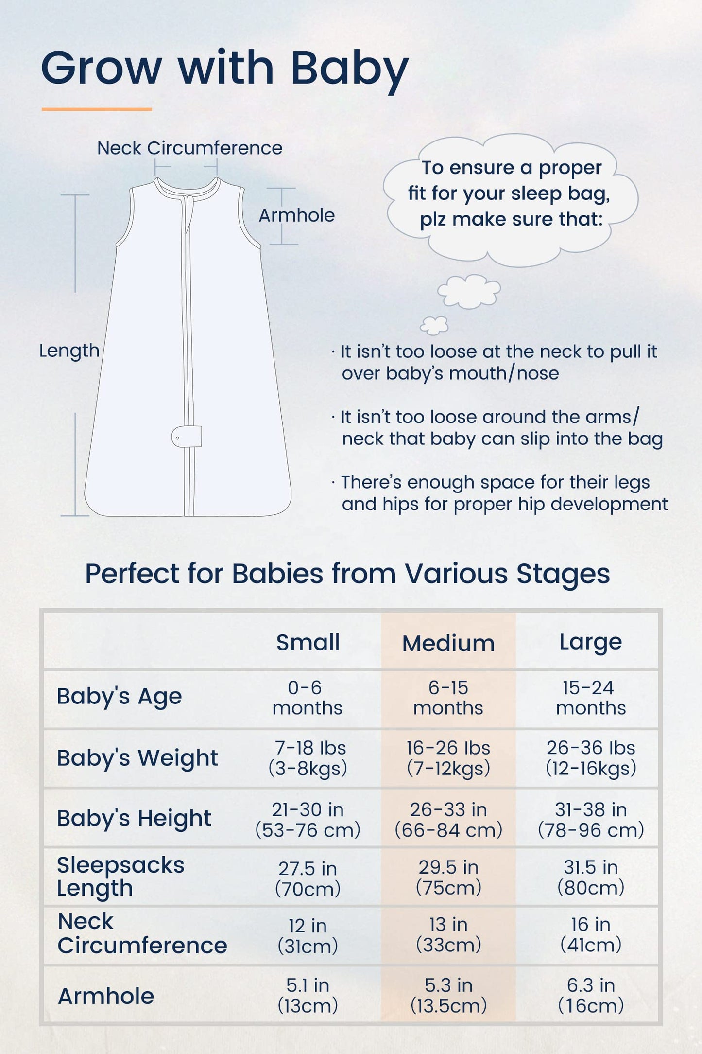 TotAha Light Sleep Sack 6-15 Months 0.5 TOG, Stretchy Baby Wearable Blanket, Silky Comfort, Buttery Soft Sleeping Bag with 2-Way