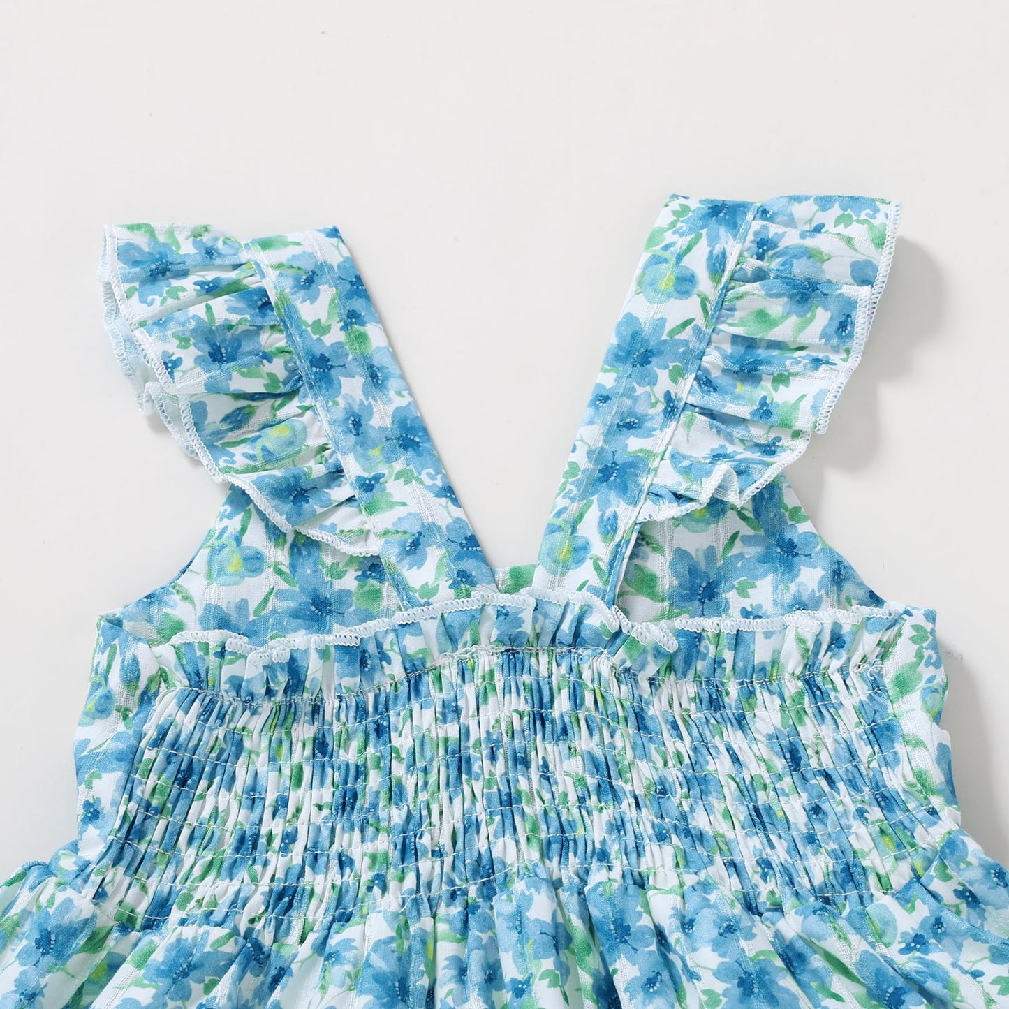 Younger Tree Toddler Baby Girl Dress Summer Outfits Flutter Sleeve Smocked Dress Kids Causal Boho Dresses Clothes (18-24 Months,