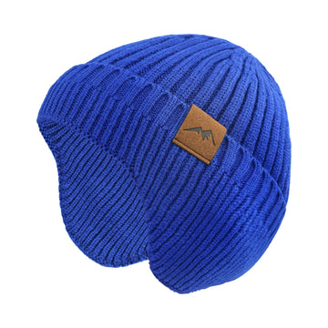 Poximi Baby Boy Winter Hat Toddler Warm Beanie Girl Knit Hats With Earflap Kid Cute Earmuffs Blue