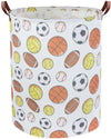 TIBAOLOVER Sports Kids Laundry Basket Basketball Soccer Laundry Hamper Toy Storage Bin Organizer Baby Hamper for Boys Room Decor