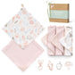 Momcozy Soft & Absorbent Baby Washcloths - 4 Layer Design| Medium Thickness| Premium Cotton For Newborns' Skin-Great For Bathing