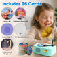 yimido Kids Phonograph Toddler Record Player, with 96 Learning Cards, Early Education Machine Record Player Music Box Storytelle
