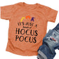 Lazychild Baby Girls Boys Halloween Shirt Toddler Hocus Pocus T-Shirt Sanderson Sister Graphic Print Tee Shirts(Orange,100)
