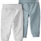 Little Planet By Carter'S Unisex-Baby 2-Pack Pants Made With Organic Cotton, Blue Creek/Grey, 12 Months