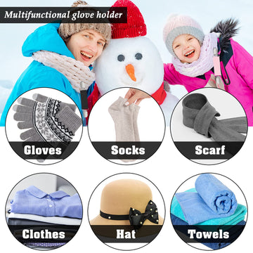 Zkptops 4 Pairs Mitten Clips For Kids Toddlers Baby Elastic Gloves Clips Tight Winter Mitten Clips Gloves Holder Strap Hook Atta