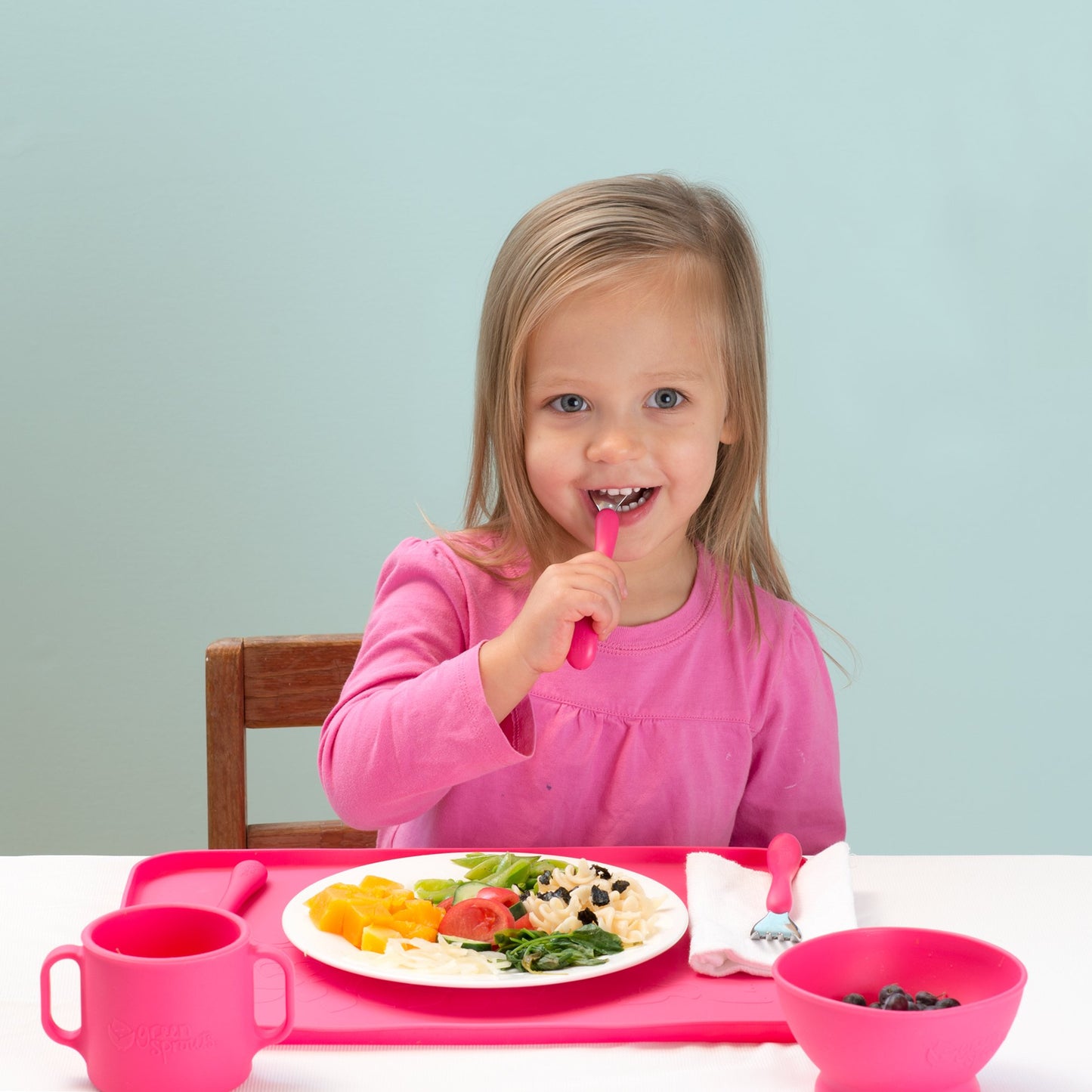 Green Sprouts Feeding Bowl Made From Silicone Gently Transitions Baby To Pureed Food Easy To Hold, Durable, Unbreakable, Heat-Re