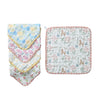 JUVA Baby Washcloths 12x12 5Pack Org Cotton Muslin SoftAbsorbent Newborn Infants Toddlers Unisex DailyCln Gift(Floral Print)