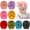Insowni 8 Pack Solid Large Turban Hat Cap Beanie Bonnet With Big Hair Bow Hospital Baby Hats Knot Headwraps Turbans For Newborn
