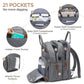 Qualyphant Extra Large Diaper Bag For 2 Kids - Expandable 35L Twin Diapers Bags Backpack With 4 Insulated & 16' Laptop Pocket &