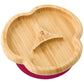Bamboo Baby Divider Plate with Suction - Kids and Toddler Suction Cup Plate for Babies, Non-toxic All-Natural Bamboo Baby Food P