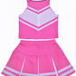 Kids/Girls' Cheerleader Costume Uniform Cheerleading Children Dress Outfit Halloween Sweet Pink/White (Xxl / 13-16), Ttam2014Bw4
