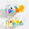 Imncya Bath Toy Storage Clear, Bathtub Toy Storage Organizer, large Capacity Bathtub Shower Caddy, No Drilling QuickDry Drainab