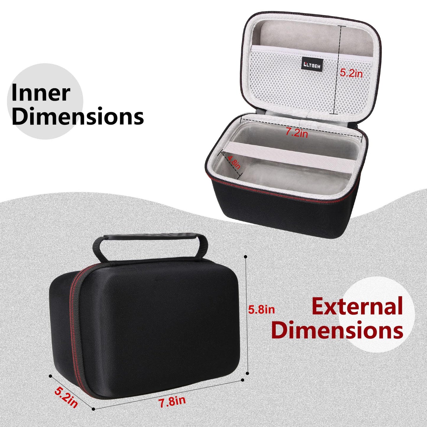 L Ltgem Baby Monitor Travel Case For Kidsneed/Babysense/Vtech/Infant Optics Dxr-8 Pro Baby Monitor (Case Only)