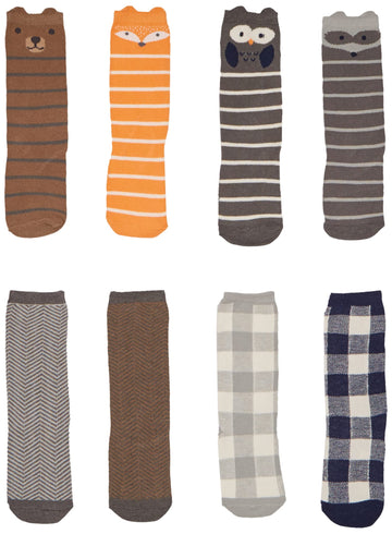 Hudson Baby Baby Girls Cotton Rich Knee-High Casual Socks, Forest Boy, 6-12 Months Us