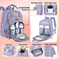 Dikaslon Diaper Bag Backpack With Portable Changing Pad, Pacifier Case And Stroller Straps, Large Unisex Baby Bags For Boys Girl