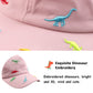 Bamery Toddler Baseball Hat For Boys&Girls Baby Baseball Cap Embroidery Dinosaur Kids Hat For 2-6T (Dinosaur Pink, 2-6T)