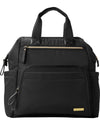 Skip Hop Diaper Bag Backpack: Mainframe Large Capacity Wide Open Structure With Changing Pad & Stroller Attachement, Black With