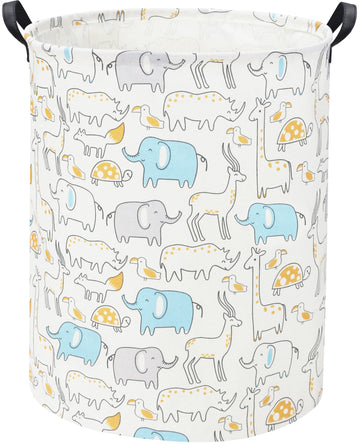 Tibaolover Animal Baby Laundry Basket Baby Hamper Kids Toy Storage Bin For Boys Room Decor Baby Nursery Hamper Gift Baskets For