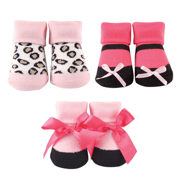 Luvable Friends Baby Boys Newborn And Terry Socks, Leopard, 6-12 Months Us