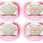 Philips AVENT Ultra Air Nighttime, 6-18 Months Pacifier, Pink, Pack of 4, SCF376/44