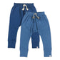Honestbaby Multipack Honest Pants Joggers Pull On 100% Organic Cotton For Infant Baby And Toddler, Boys, Girls, Unisex, Ombre Bl