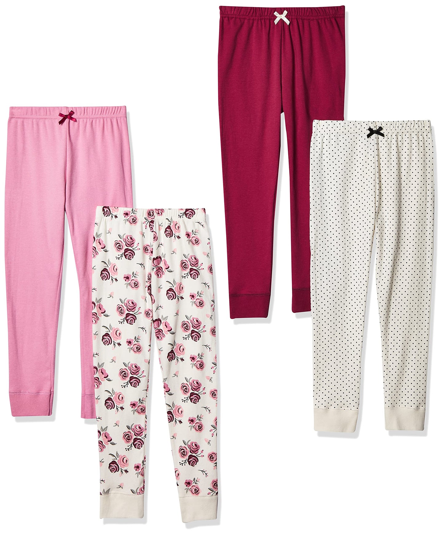 Hudson Baby Unisex Baby Cotton Pants and Leggings Rose, 18-24 Months
