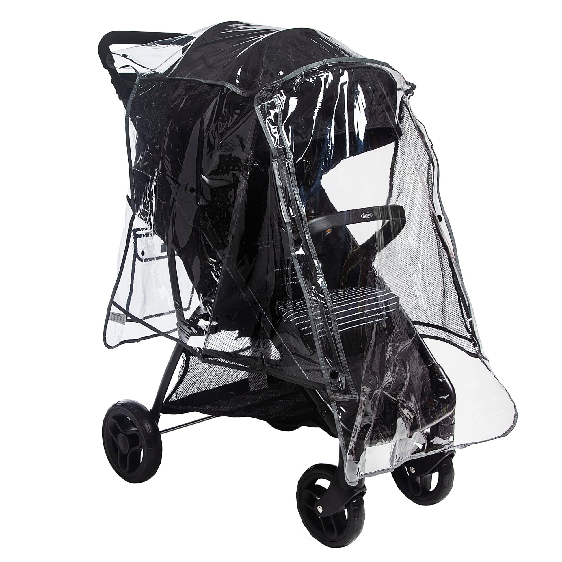 Graco Universal Baby Stroller Plastic Rain Cover & Weather Shield, Lightweight Waterproof Weathershield, Clear Vinyl Infant Car