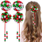 Cn 4 Pcs Mardi Gras Hair Bows For Girls, Flower Hair Accessories For Girls Green Yellow Purple Grosgrain Ribbon Bows With Alliga