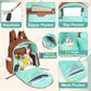 Small Diaper Bag Backpack Mominside Mini Baby Diaper Bag With 11 Pockets, Leather Travel Baby Bag For Baby Girls Boys, Diaper Ba