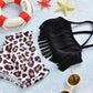 Toddler Infant Baby Girls Swimsuit Leopard Tassels Bikini Two Pieces Bathing Suit Summer Beach Outfits Set (Leopard, 2T)