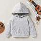 Happy Town Toddler Fall Outfits For Girl Boy Long Sleeve Hoodie Top And Long Sweatpants Set Toddler Sweatsuit (Solid Color-Grey,