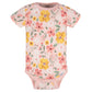 Gerber Baby Girls 5-Pack Short Sleeve Variety Onesies Bodysuits Golden Floral Newborn